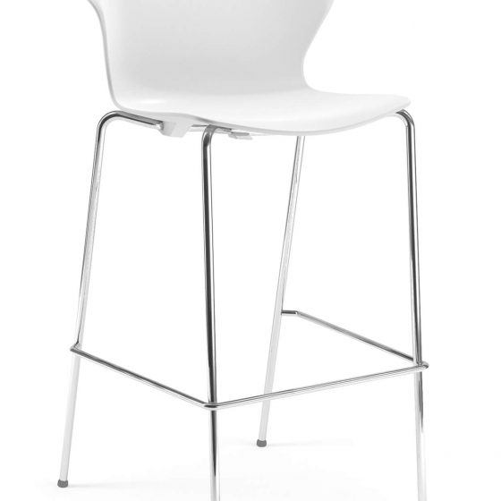 Red hot stool Brado commercial furniture hospitality white