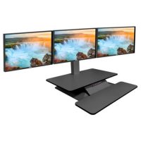 STANDESK height adjustable desk with three monitors