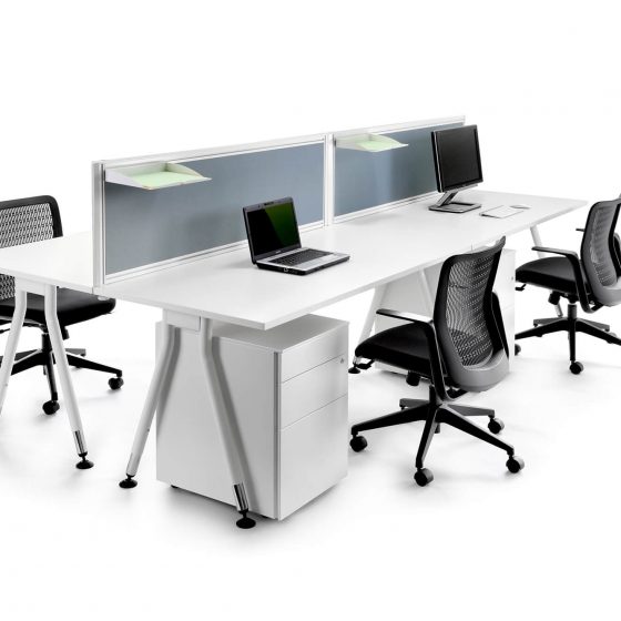 Workstations, Vee back to back workstations with screens