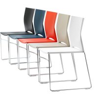 web | plastic visitor meeting chair office chair chrome sled base colour range