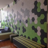 Acoustic wall tiles self-adhesive full wall