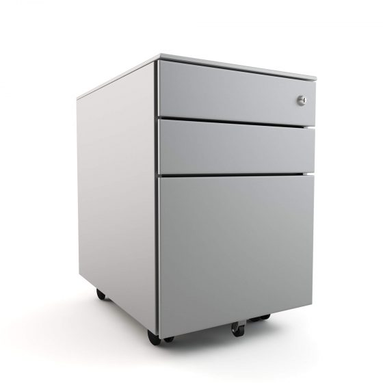 Commercial Furniture Products, Mobile pedestal 3 drawer workstation accessories storage