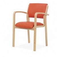 Commercial Furniture Products, Zeta armchair beech timber frame with arms visitor chair aged care furniture