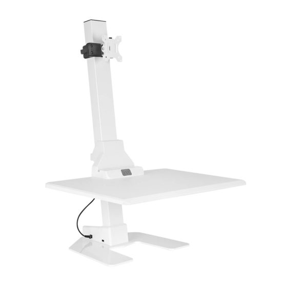 Ergovida height adjustable electric desk mount EDT10 white