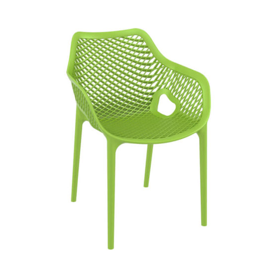 Air XL Chair with arms airxl tropical green front outdoor hospitality furniture