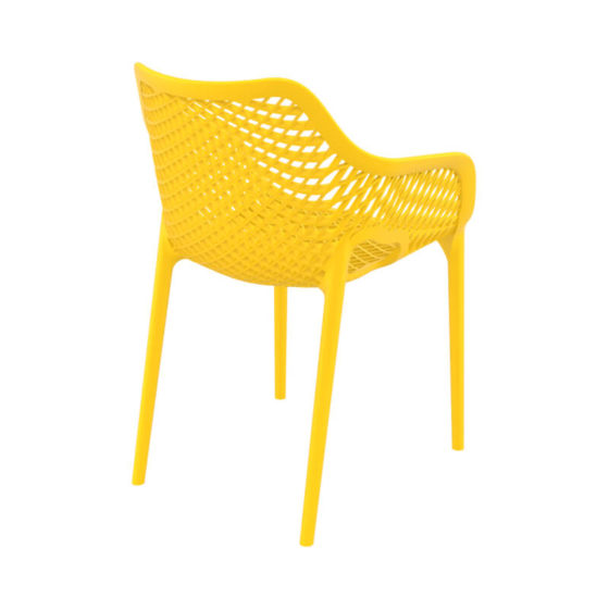 Botanical 5 with arms rear yellow back view outdoor furniture