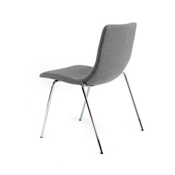 BG Series upholstered visitor chair meeting chair 4 leg chrome base commercial furniture