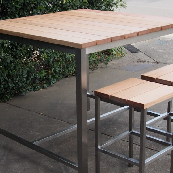 Berry outdoor table side view hospitality