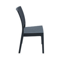 Florida Outdoor Chair Dark Grey side view hospitality furniture