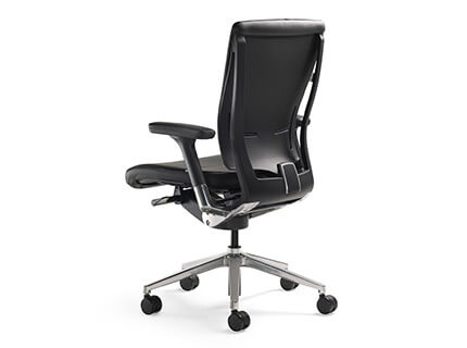 Fursys T51 executive upholstered chair rear angle