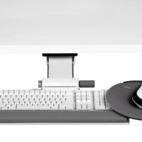 Humanscale Keyboard Systems front view retrofit adjustable keyboard mouse