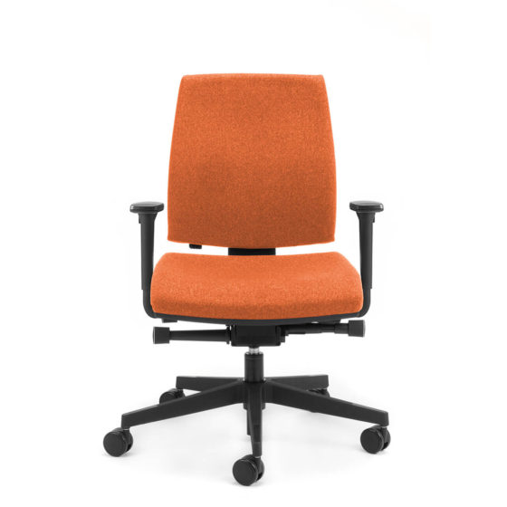 Kinetic medium back executive chair with arms side angle