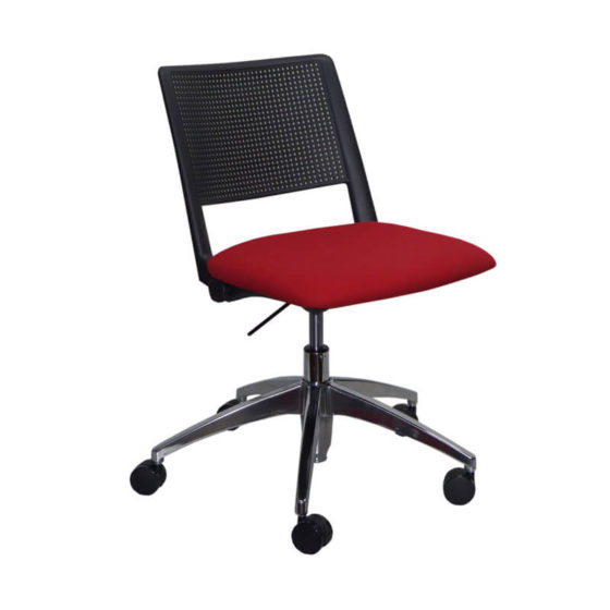 Nero educational tablet task chair with red seat pad