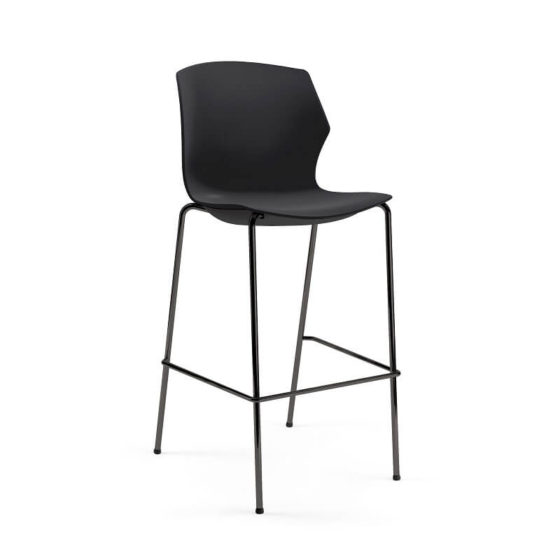 No Frill stool black shell black base