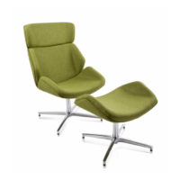 Skara high back with lounge chair with footstool