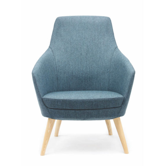 annette lounge armchair medium back timber frame