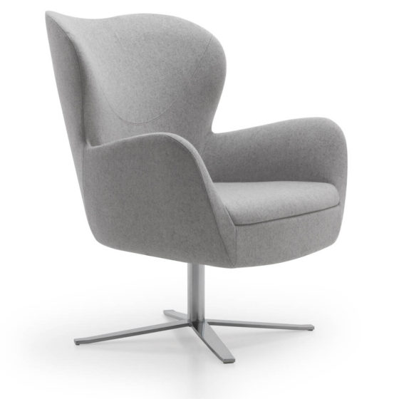 sixty lounge armchair upholstered swivel