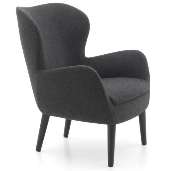 sixty lounge armchair upholstered timber