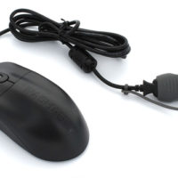 Seal Shield Silver Storm Medical mouse black antimicrobial washable